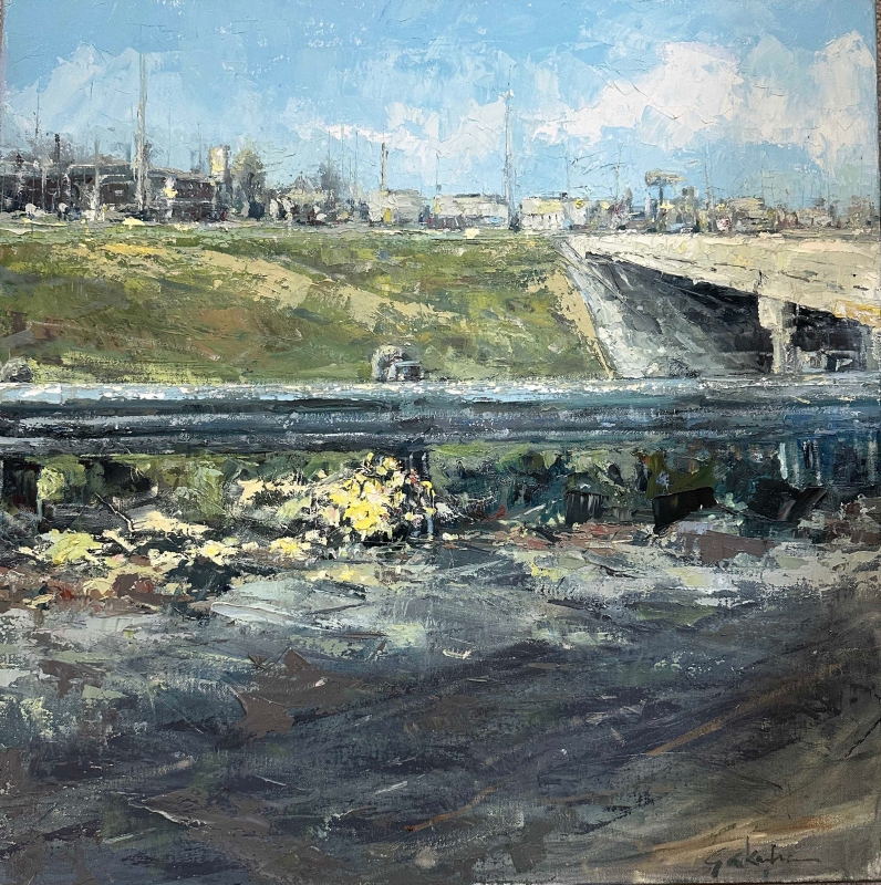 Lamar and 183 Overpass by artist Sue Sakahara